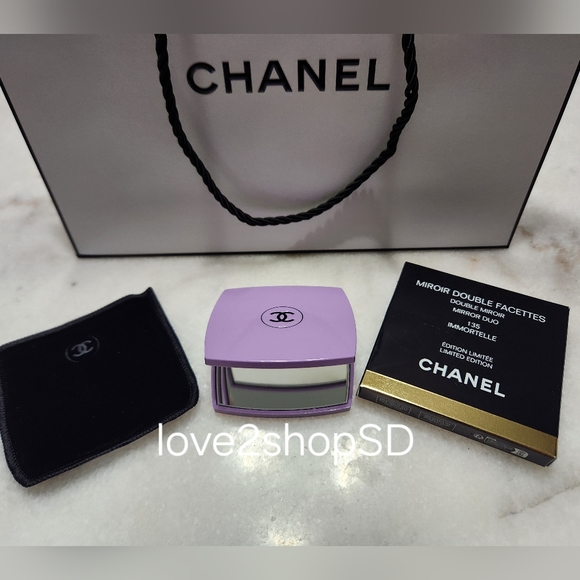 CHANEL 135 IMMORTELLE DOUBLE MIRROR MIROIR DOUBLE FACETTES 135 Purple Limited Ed - Picture 1 of 7